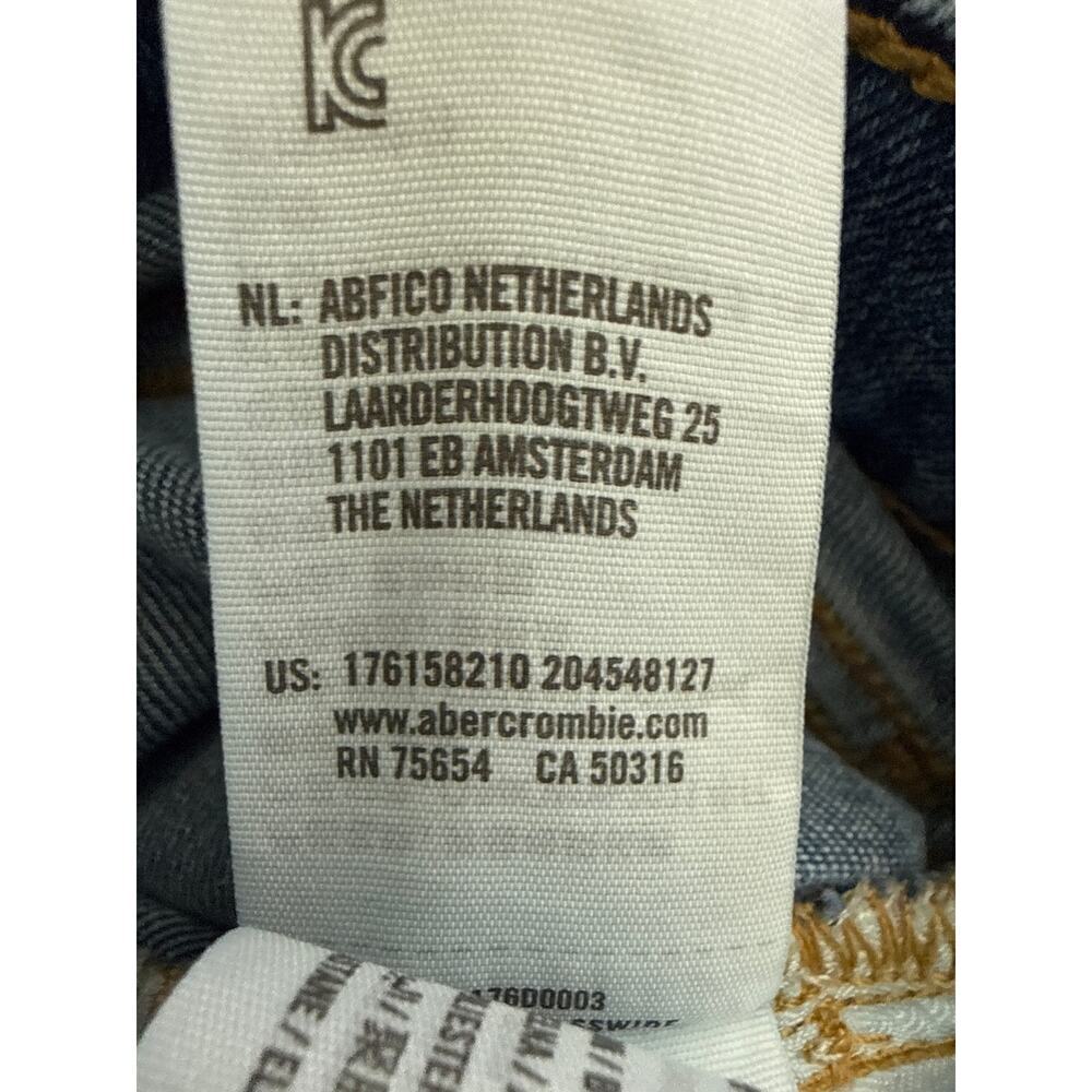 Abercrombie & Fitch Men’s 33x34 Athletic Skinny Stretch Jeans Medium Wash EUC - Picture 9 of 9
